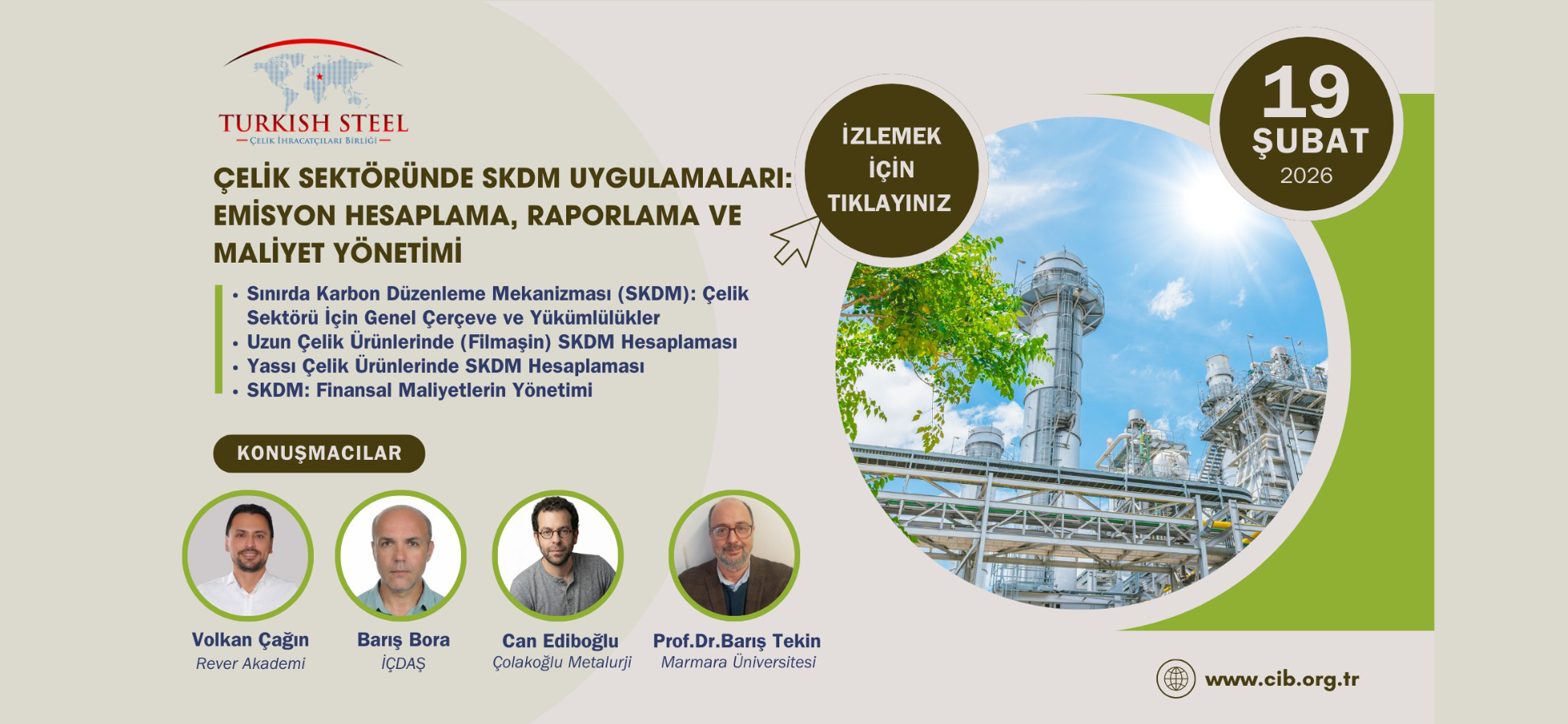 Çelik Sektöründe SKDM Uygulamaları: Emisyon Hesaplama ve Maliyet Yönetimi Semineri Hk